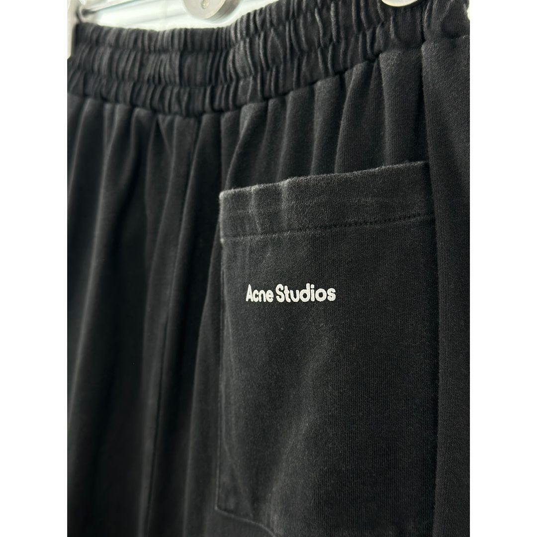 Acne 重量感のあるウォッシュドスウェットパンツ ブラック Acne 