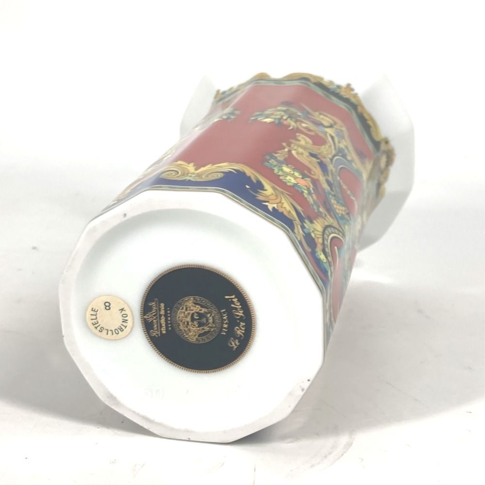 VERSACE ヴェルサーチ 花瓶 フラワーベース 陶器 マルチカラー