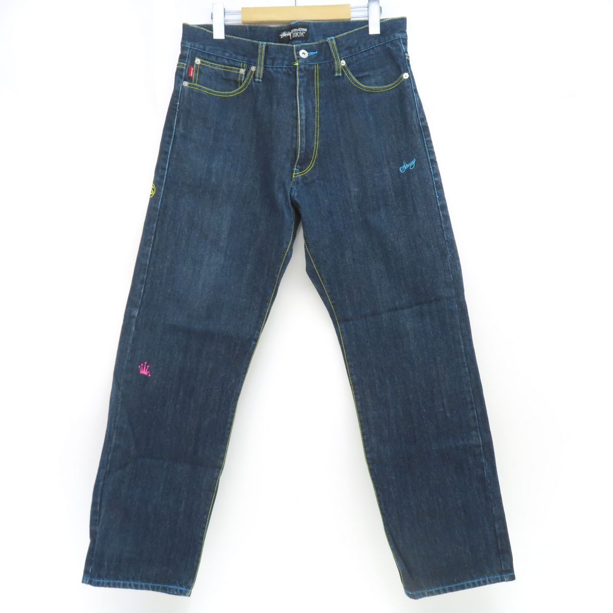 STUSSY ステューシー ROUGH & RUGGED バックロゴ 刺繍 デニム