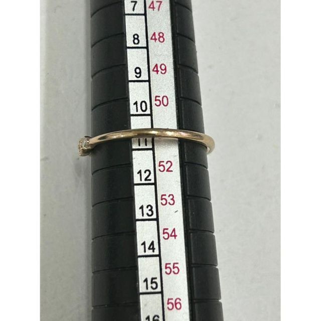 リング K18PG ダイヤモンド0.03ct 11号 透かしデザイン