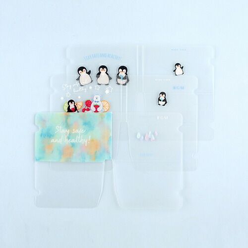 まとめ ビージーエム マスク収納ケース ｱﾆﾏﾙｽﾞBL BMK-C 001 ×