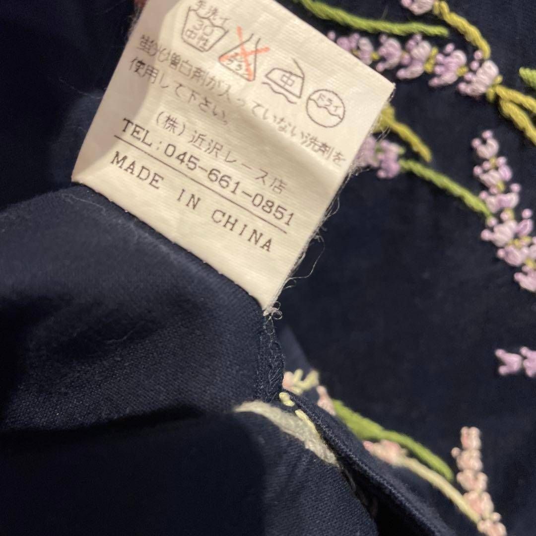 近沢レース chikazawa 花柄 刺繍 総柄 ブラウス Tシャツ 半袖