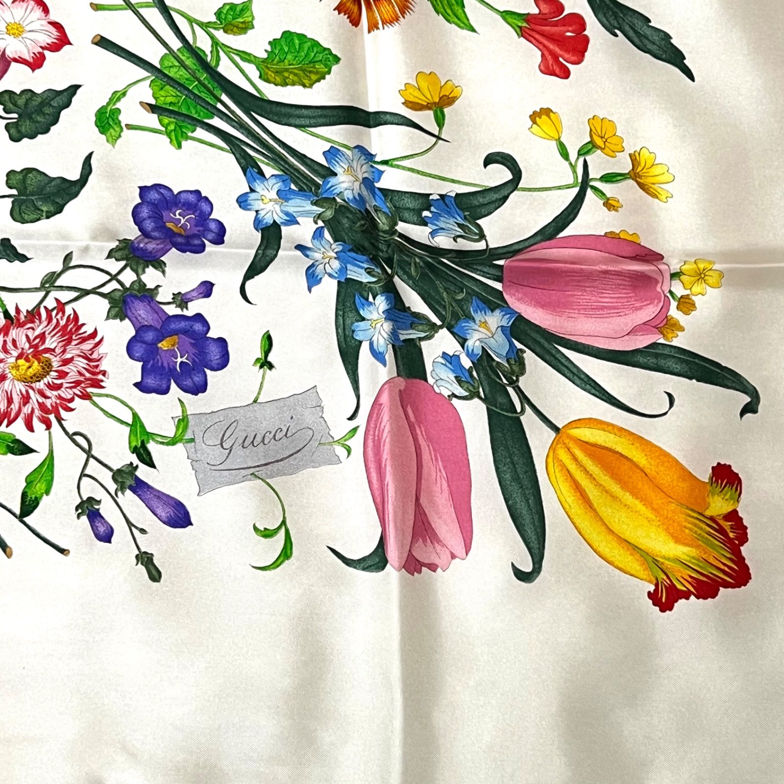 極美品】GUCCI グッチ スカーフ フラワー 87×87 - メルカリ