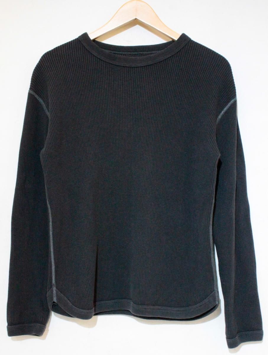 FULL COUNT メンズロンT 38 FULL COUNT|5964|Heavyweight Waffle Longsleeve T Shirt|ロンT|38|黒 ブラック