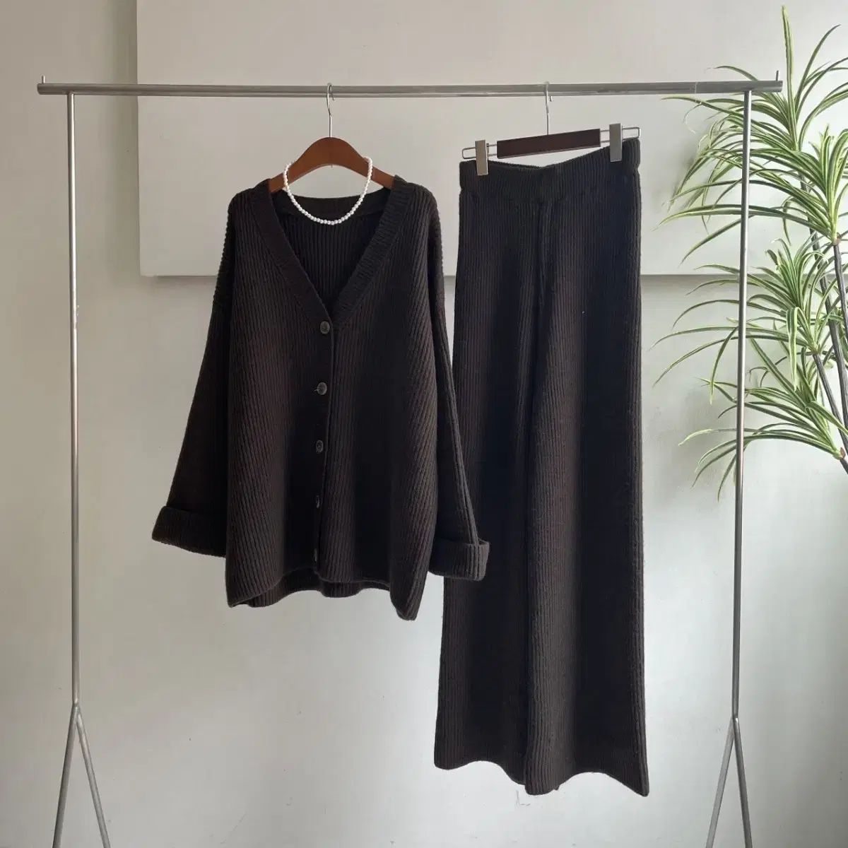 シックニットセットアップ カーディガン