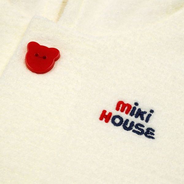  ミキハウス ベビー mikihouse マント フリー 70-90 cm 白 01 ベビーポンチョ マント ベビー服(~95cm)