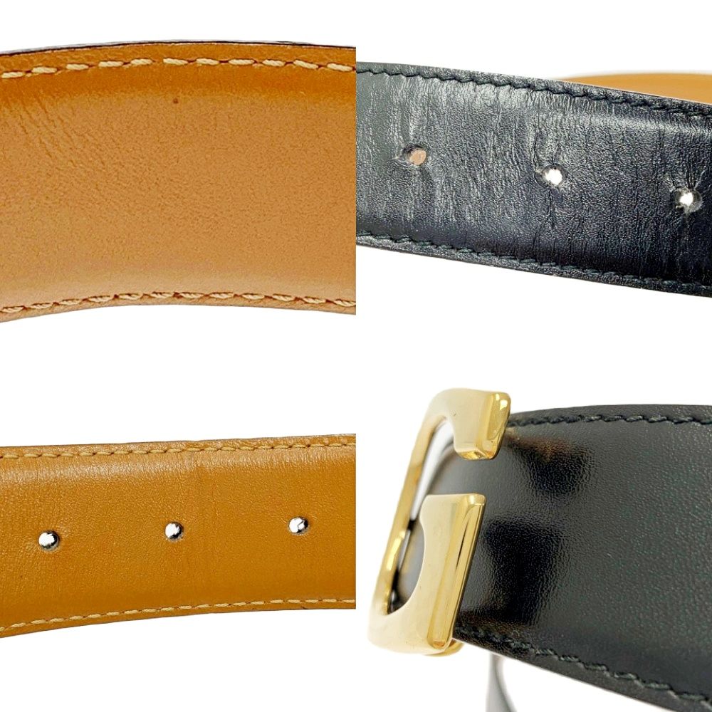 中古】GUCCI グッチ 036・1406・0956 レザー Gバックル ベルト