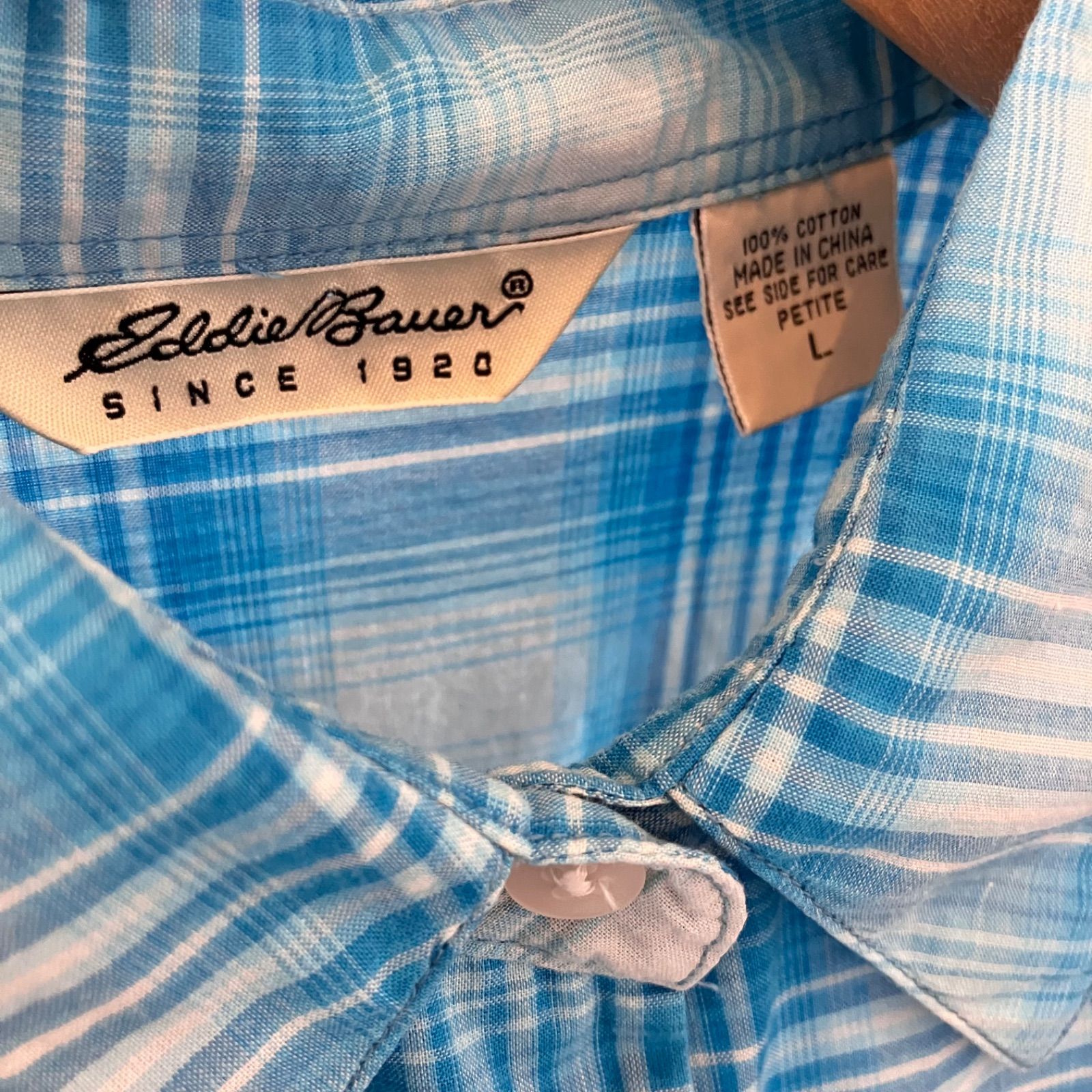 eddie bauer エディーバウアー オンブレチェックシャツ シャドー