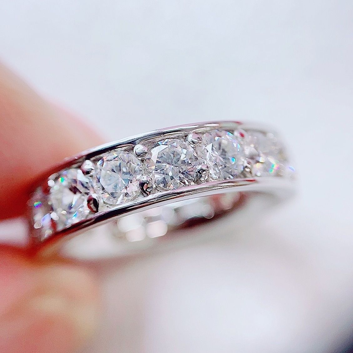 完全オーダー制☆4.00ct☆✨ダイヤモンドレール留めフルエタニティ 