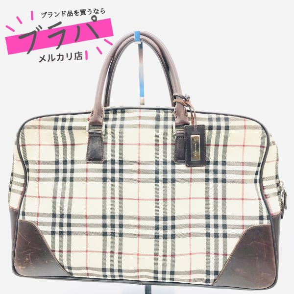 BURBERRY ビジネスバッグ ノバチェック キャンバス×レザー BURBERRY