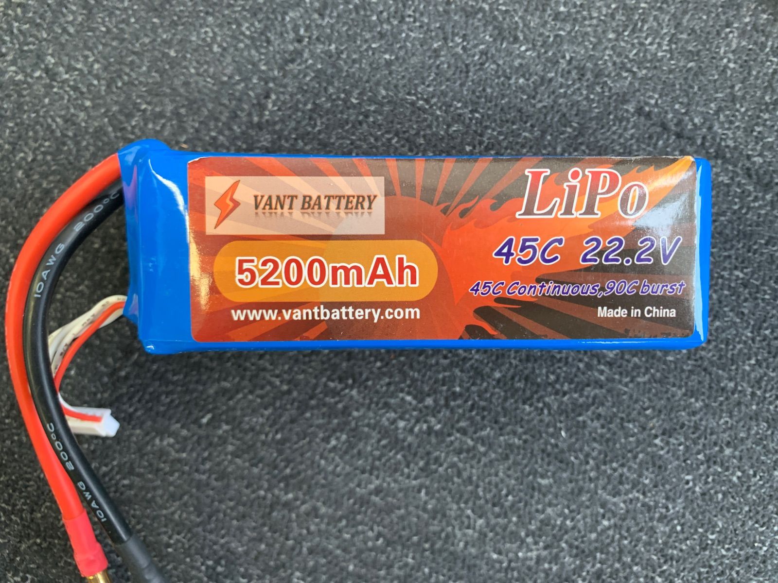 VANT45C Li-poバッテリー 6S 22.2V 5200mAh ラジコン - エンプティー