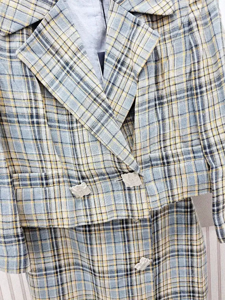 リネンブレンド チェック