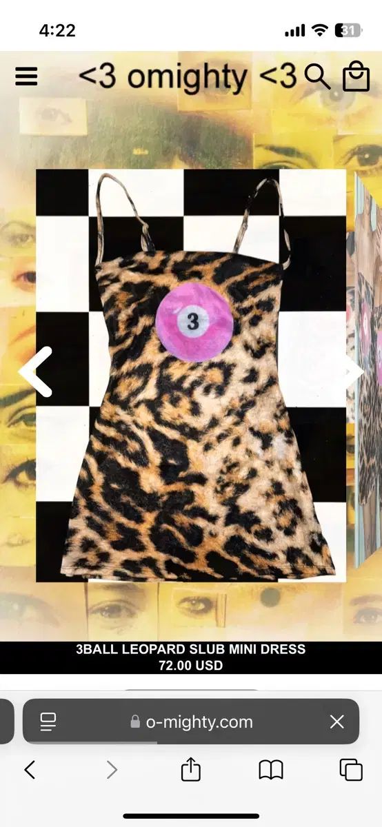 Omighty ああマイティ 3BALL Leopard Mini Dress