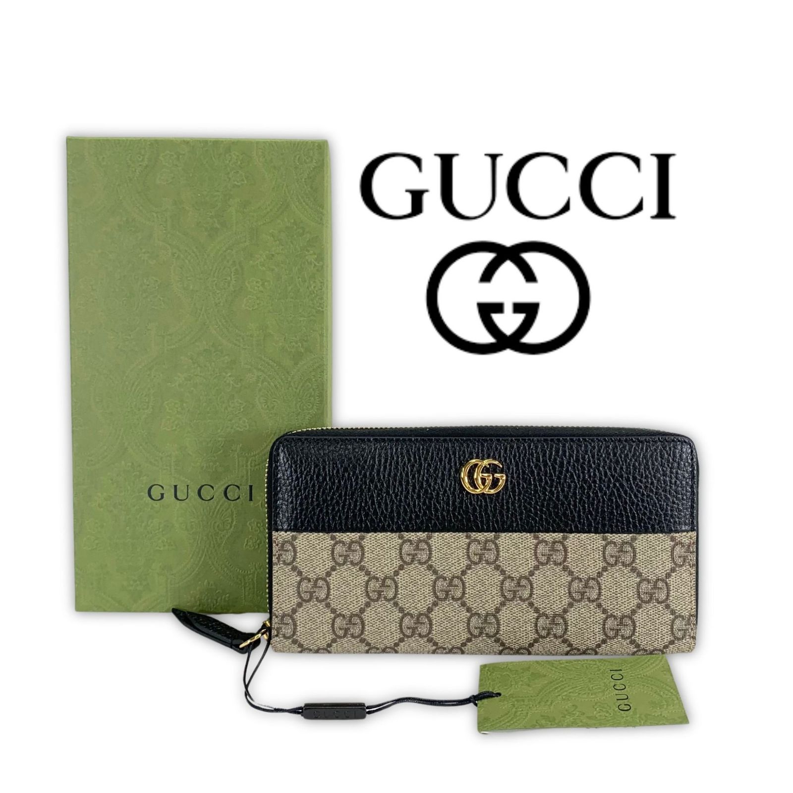 GUCCI グッチ GGマーモント ラウンドジップ 長財布 ラウンドファスナー 456117 496334 - メルカリ