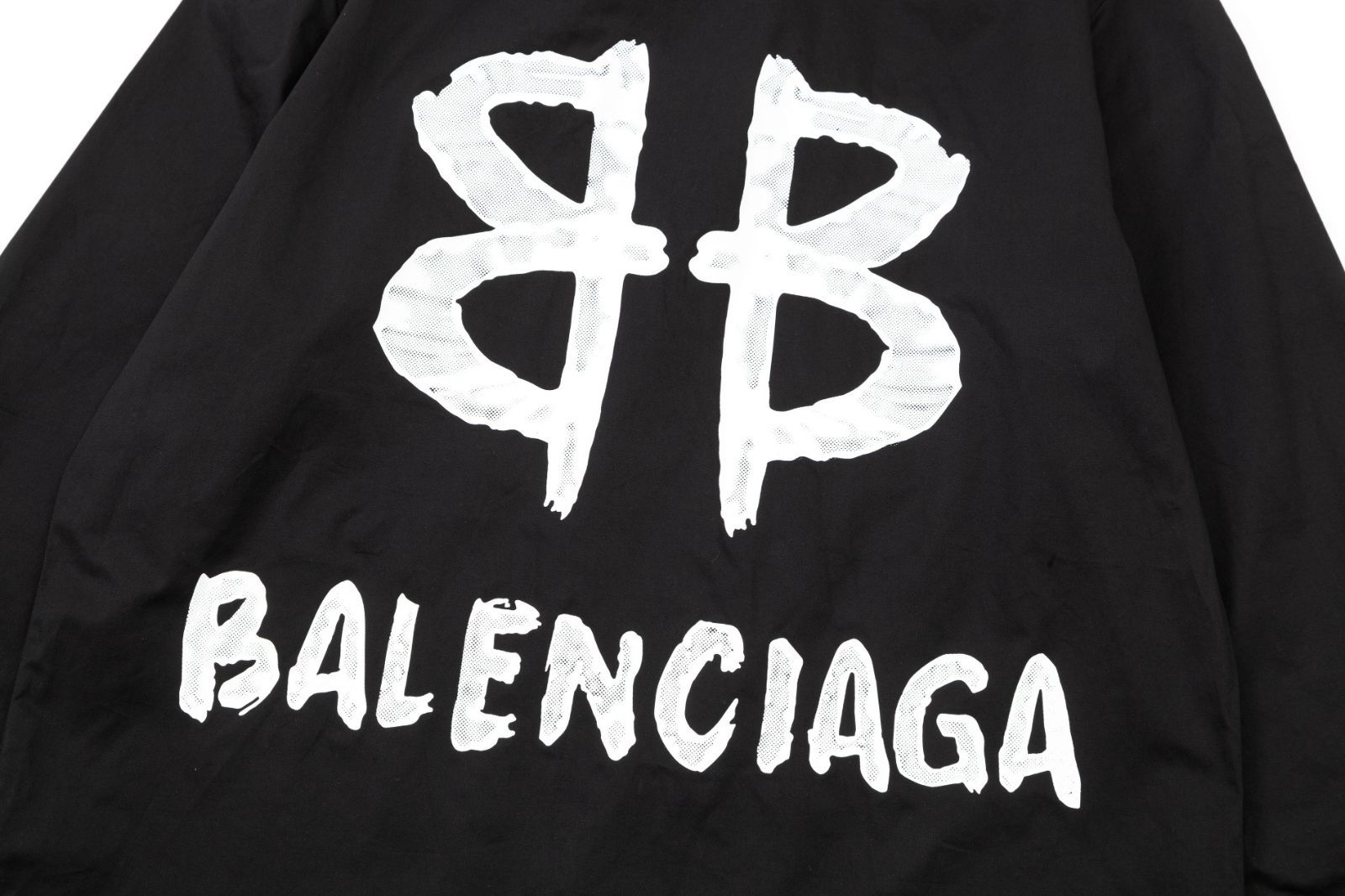 Balenciagaロゴプリント長袖ルーズフィットシャツ