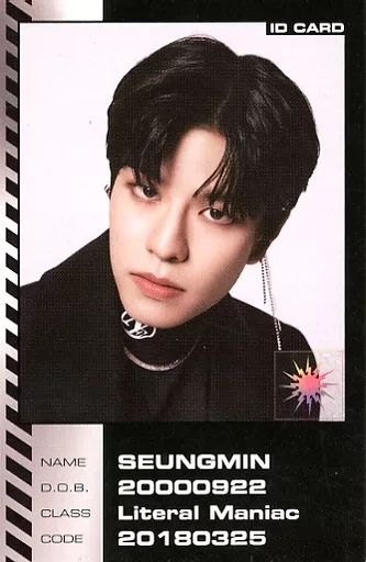 中古】コレクションカード(男性) Stray Kids/Seungmin(スンミン