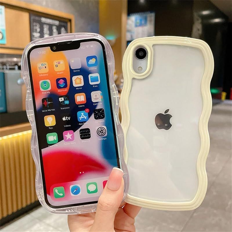 QLTYPRI iPhone Xケース iPhone XSケース クリア TPUカバー おしゃれ 韓国 可愛い 透明 薄型 軽量 耐衝撃 スマホケース ワイヤレス充電対応 ストラップホール付き アイフォン X/XS ケース 5.8インチ 対応 - ホワイト