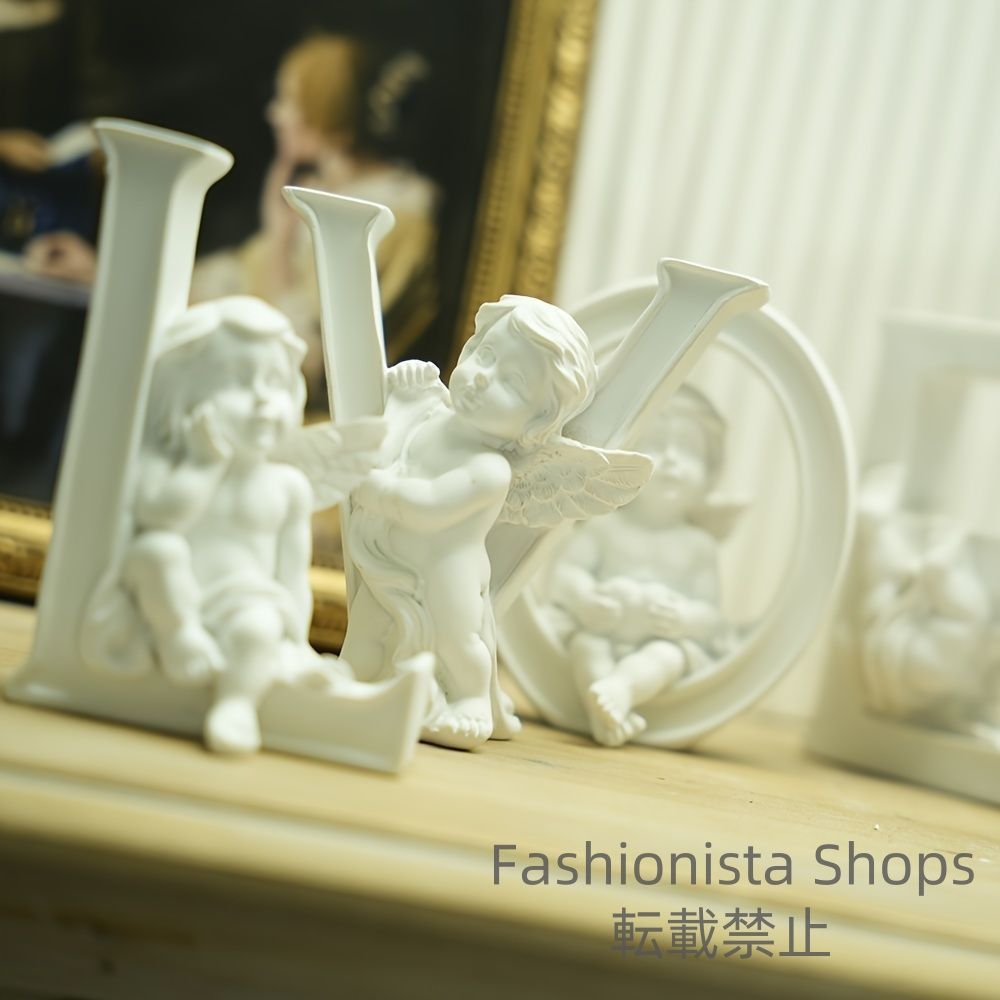 新品未使用】天使のオブジェ LOVE 置物 インテリア ホワイト