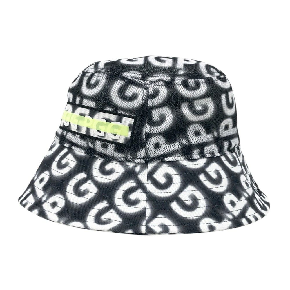 本当にお買い得です！ PGG PEARLY GATES パーリーゲイツ 2025年モデル メッシュ バケットハット ロゴ 総柄 ブラック系 FR 240101538506 ゴルフウェア ストスト 撥水