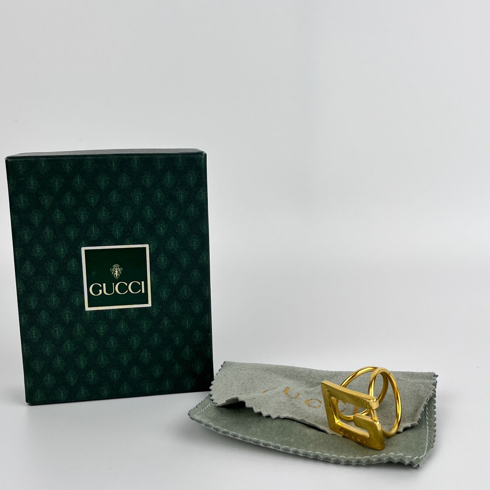 中古】GUCCI グッチ スカーフリング ゴールド ヴィンテージ