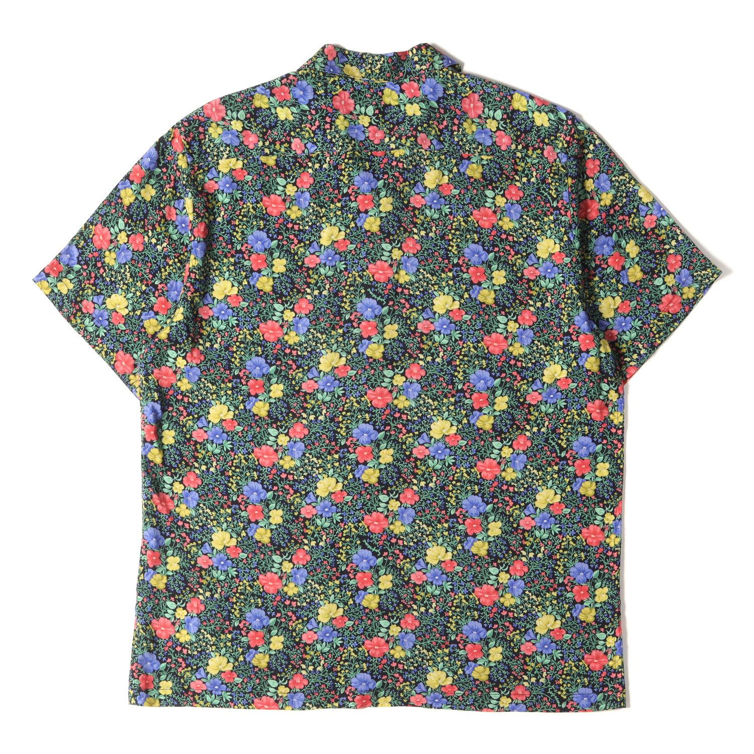 Supreme シュプリーム シャツ サイズ:L ミニフローラル 柄 オープンカラー レーヨン 半袖 シャツ Mini Floral Rayon S/S Shirt 19SS ブラック 黒 トップス カジュアルシャツ 【メンズ】【美品】