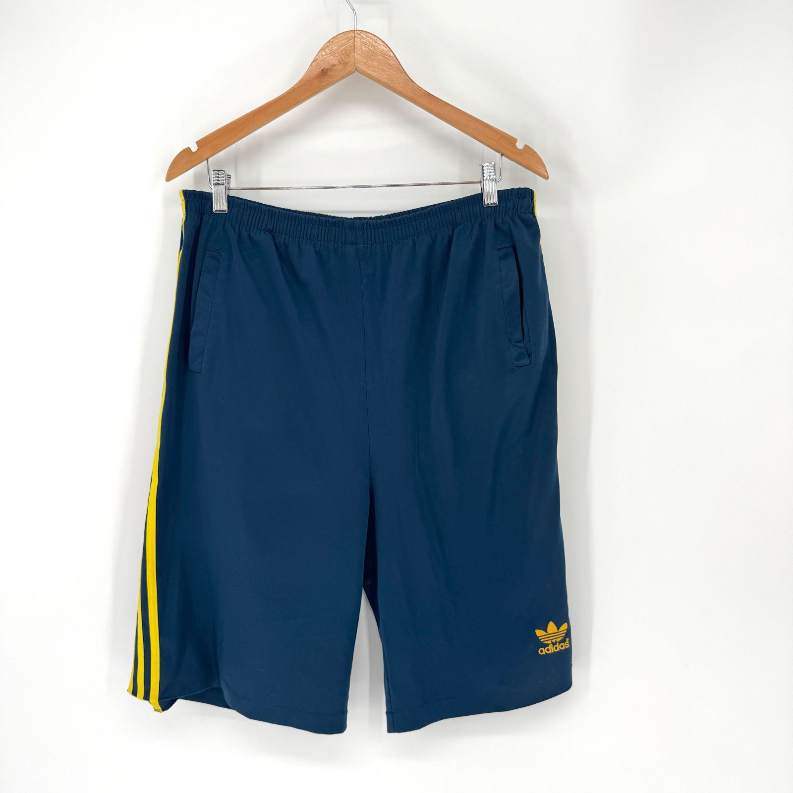 福袋 セール 希少 90s adidas ハーフパンツ トラックパンツ 105 XL ネイビー ウェア
