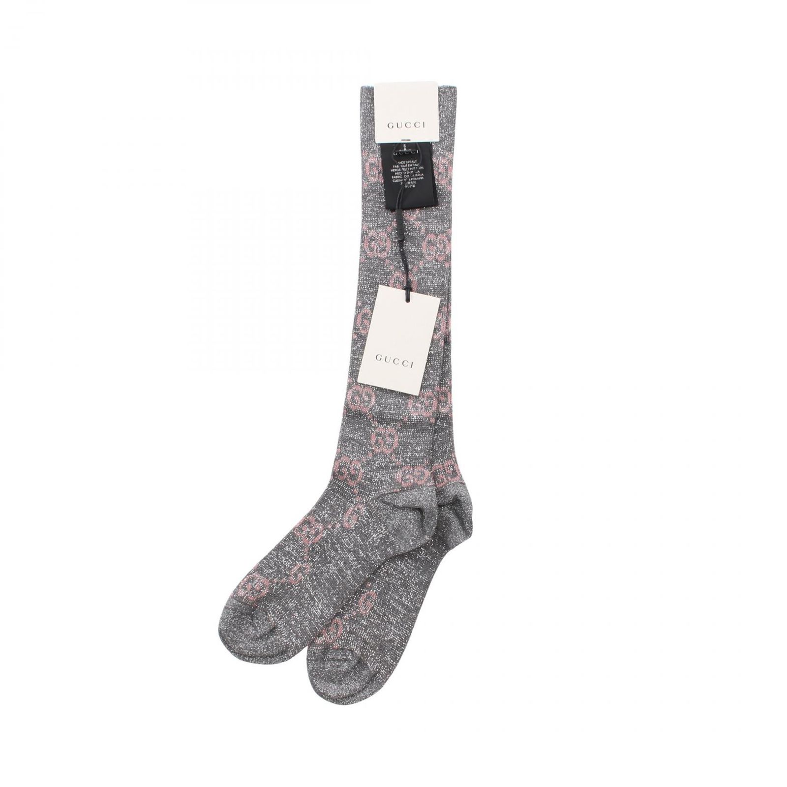 グッチ GUCCI その他小物 GG柄 ラメ 476525 シルバー/ピンク ナイロン 