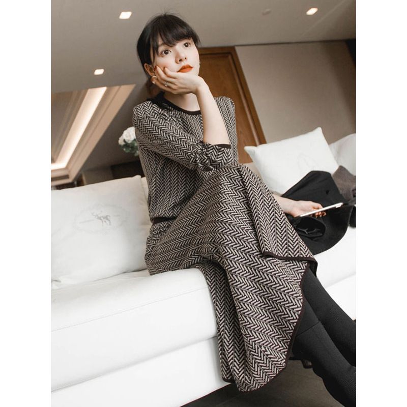 セットアップ ニットワンピース レディース 40代 秋冬 膝丈 気質 ロング丈 セーター マキシワンピース きれいめ 上品 長袖 通勤 着痩せ 結婚式ドレス 大人YR