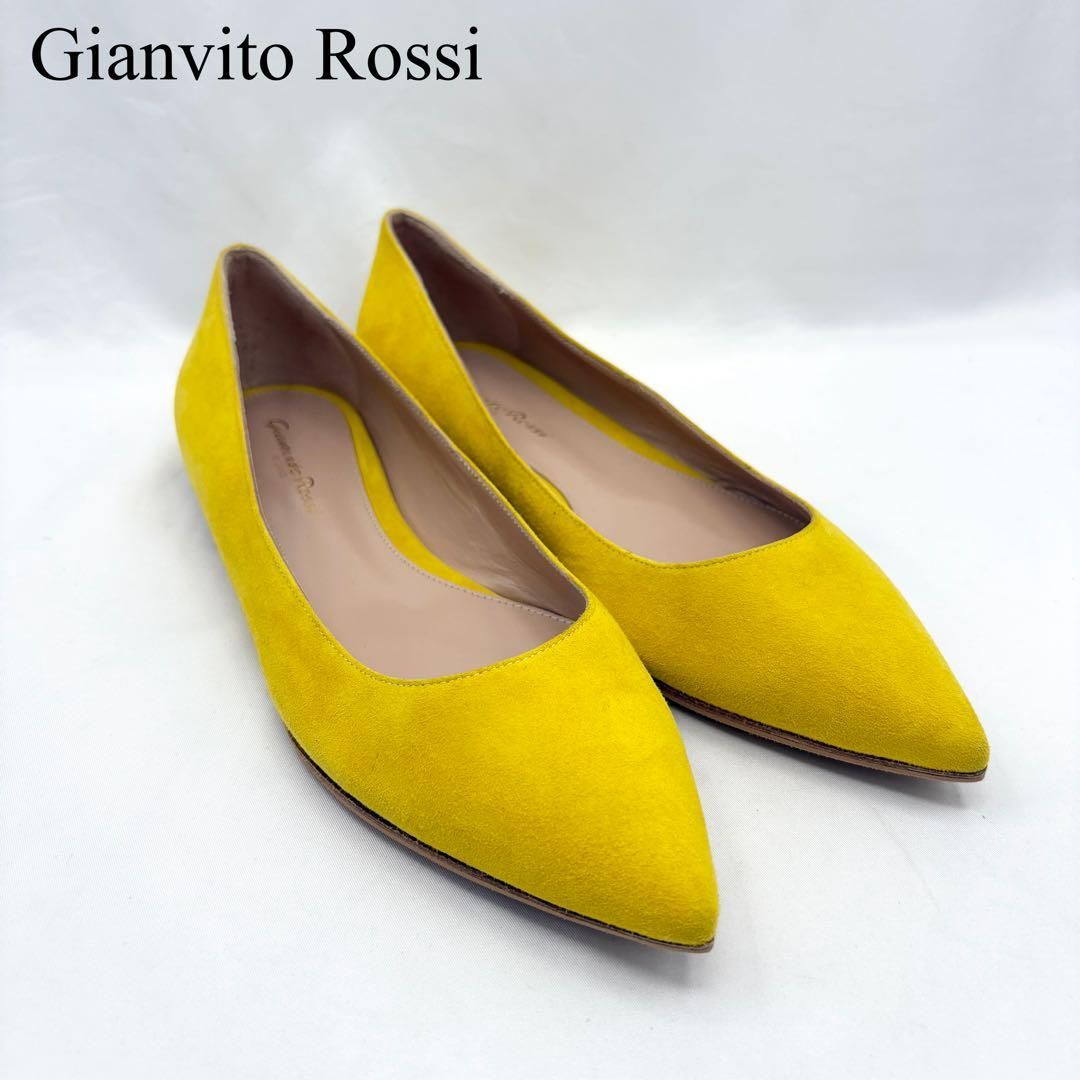 Gianvito Rossi ジャンヴィットロッシ フラットシューズ スウェード パンプス 37