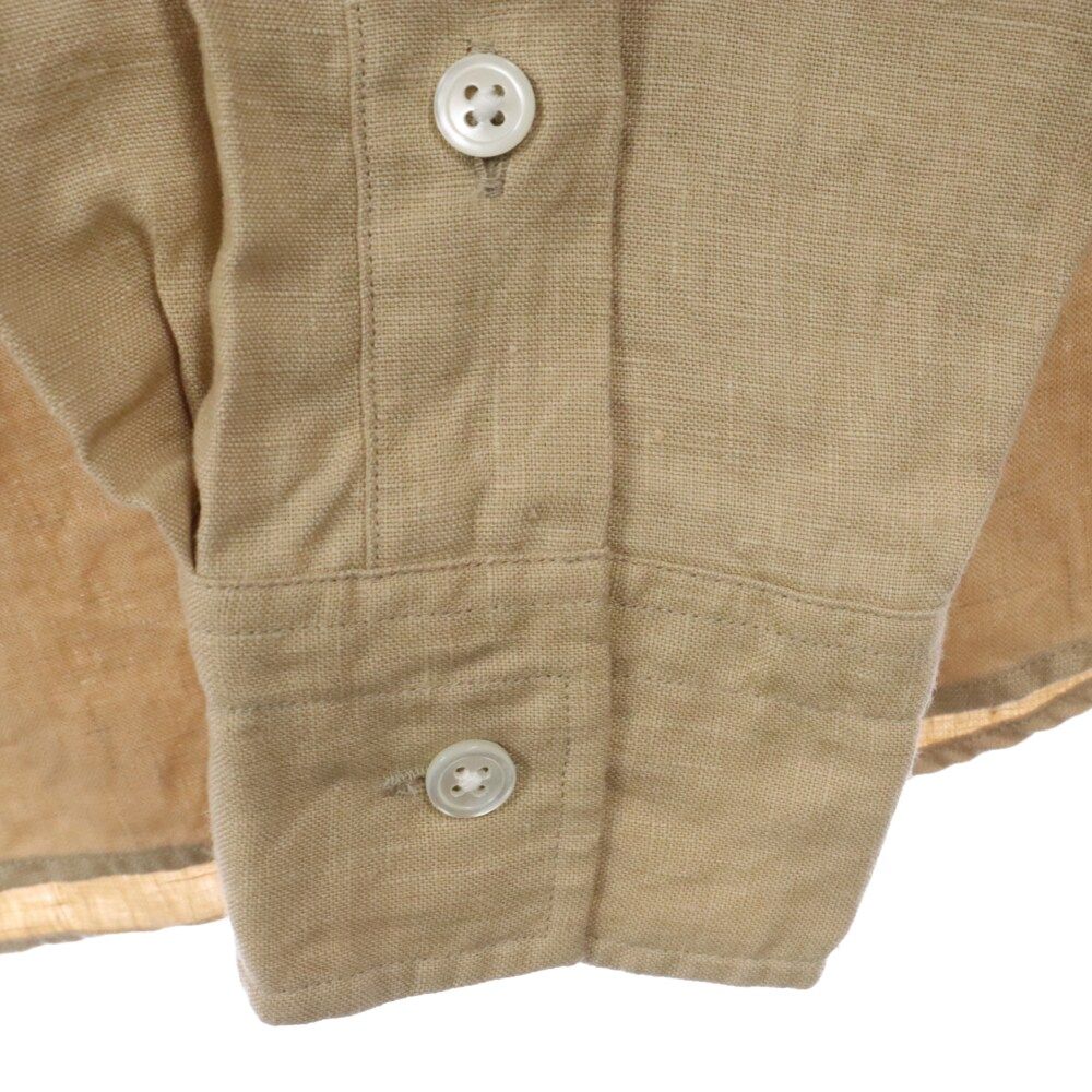 PORTER CLASSIC ロールアップシャツ　リネン　ベージュ　Mサイズ PORTER CLASSIC ロールアップシャツ リネン ベージュ Mサイズ