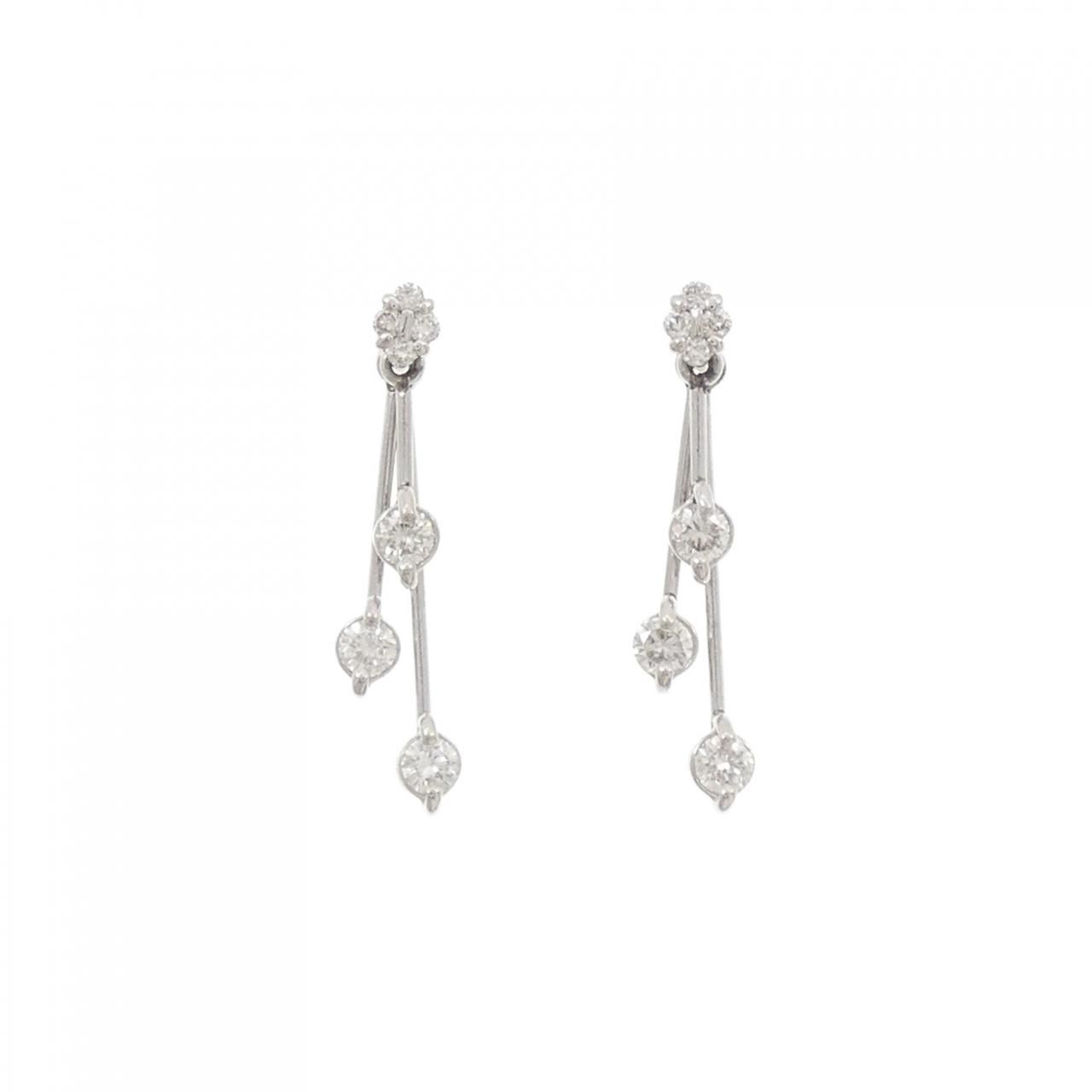 Pt900 total0.60ct ダイヤモンド スタッドピアス PT900 ダイヤモンド ピアス 0.60CT - メルカリ