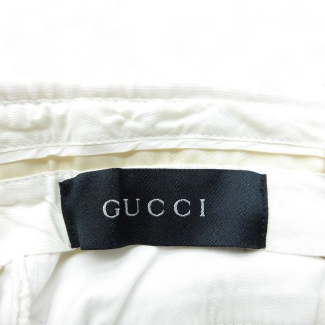 GUCCI VELOUR PANTS WHITE サイズ44 75GTF2 グッチ ベロアパンツ