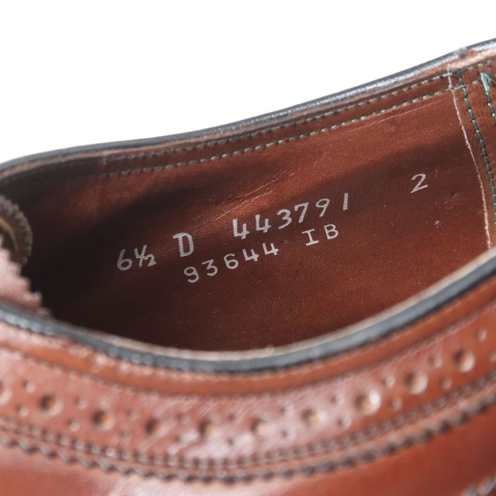 【偽造品10倍補償】公式正規品！FLORSHEIM フローシャイム ヴィンテージ Kenmoor ケンムール ドレスシューズ サイズ6 1/2 D 60’S ウイングチップ レザー 靴 ブランド古着【中古】20250625/RA5154 トライアスロン シューズ