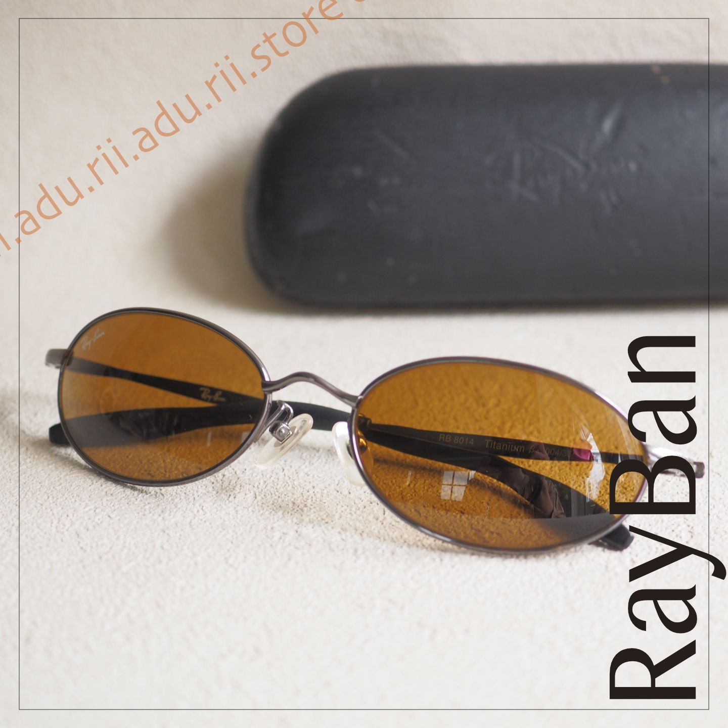 良品☆ レイバン Ray Ban サングラス RB8014 チタン アイウェア ブラウン シルバー / ブランド メンズ レディース - メルカリ