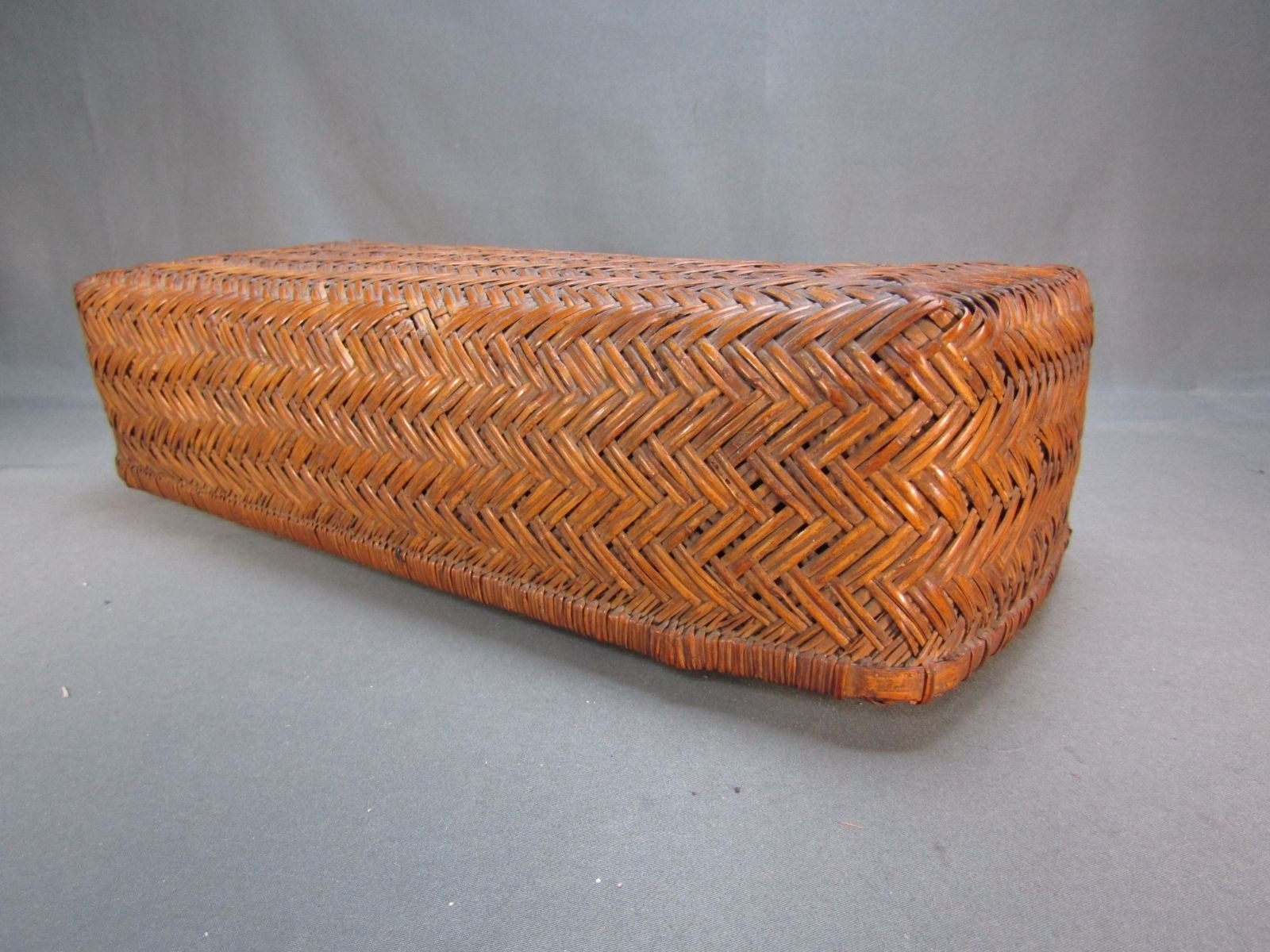 竹籠　収納籠　竹篭　昭和レトロ　38cm-1