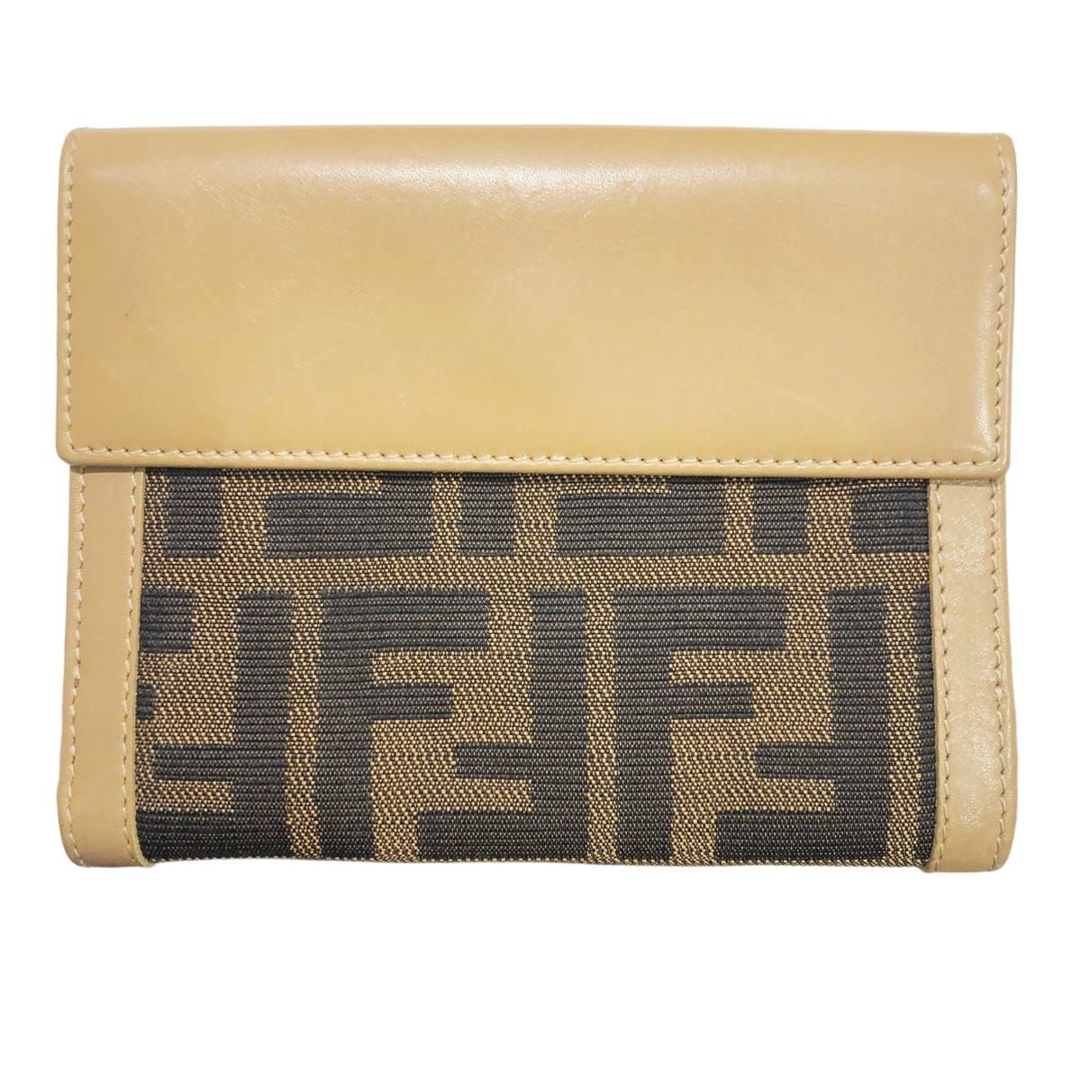 中古】 Fendi フェンディ メンズ財布 ズッカ 二つ折り 財布 サイフ  
