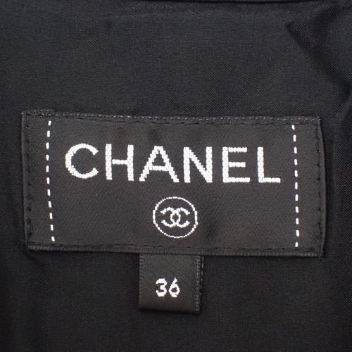 CHANEL(シャネル) マトラッセ キルティング ブラウス トップス アパレル ファッション カメリア 36 ポリエステル シルク ポリウレタン  ブラック黒 ゴールド金 レディース 40800078026【中古】【アラモード】