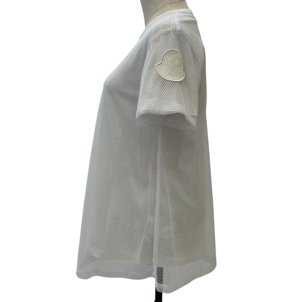 MONCLER モンクレール メッシュレイヤードTシャツ M ホワイト レディース 古着