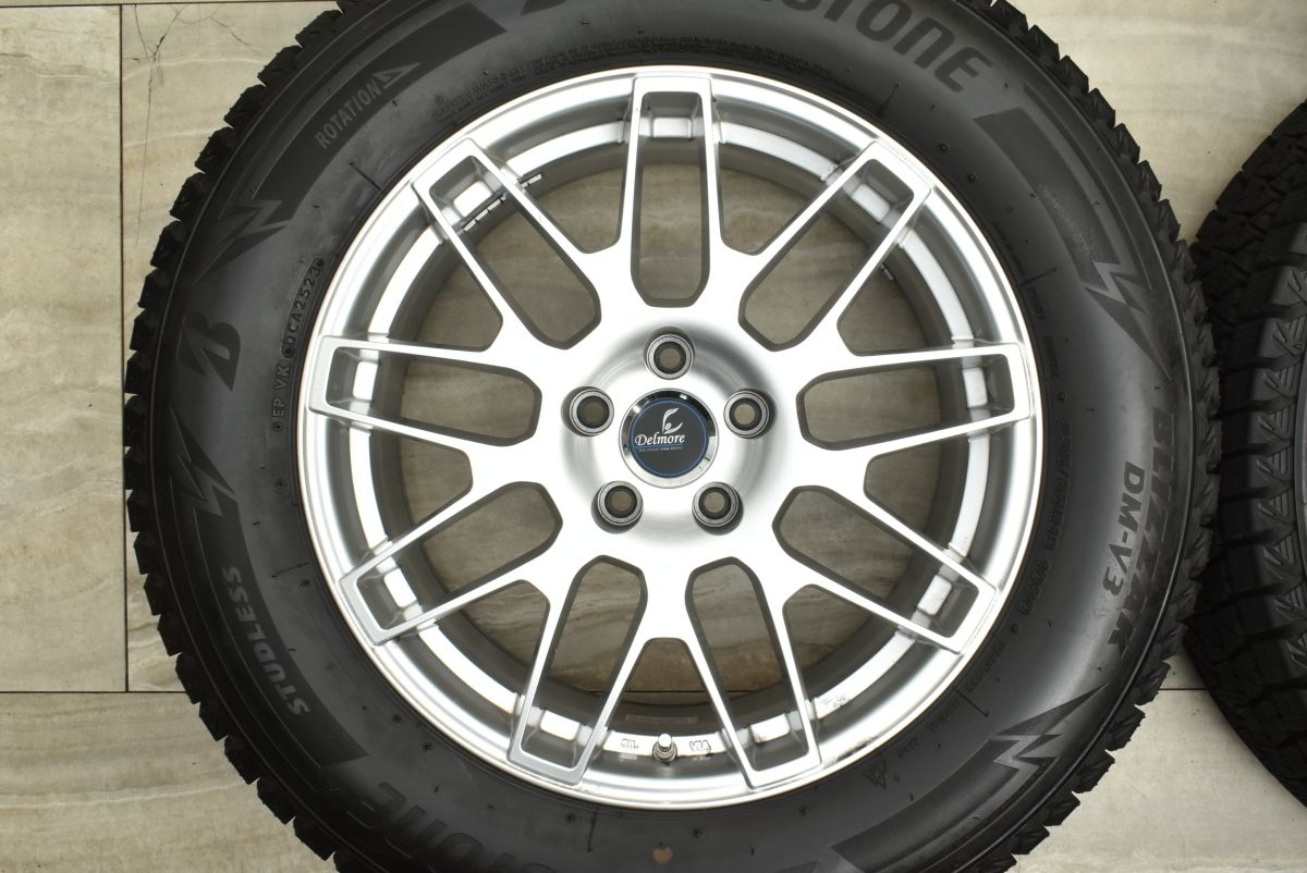 バリ溝 美品】デルモア 18in 7.5J +36 PCD114.3 ブリヂストン 