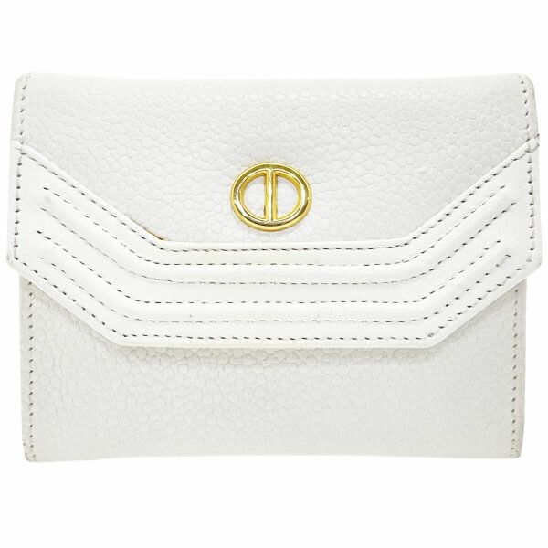 クリスチャン ディオール コインケース ヴィンテージ コインパース レザー 革 ホワイト 白 Christian Dior ロゴ スクエア型 小銭入れ クラシック C.Dior