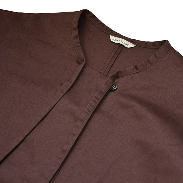 ARTS&SCIENCE Ribbon collar shirt ブラウン