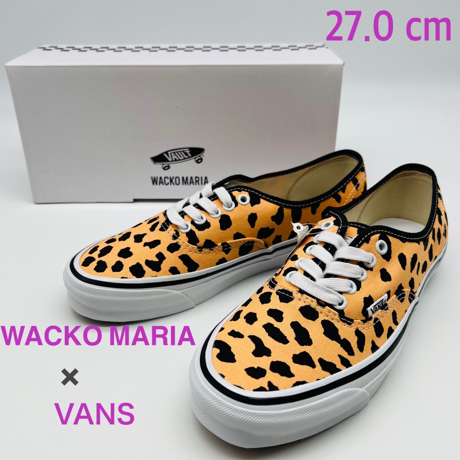 WACKOMARIA × VANS レオパード スニーカー 27cm ワコマリア×ボルト バイ バンズの新作スニーカー、“レオパード柄