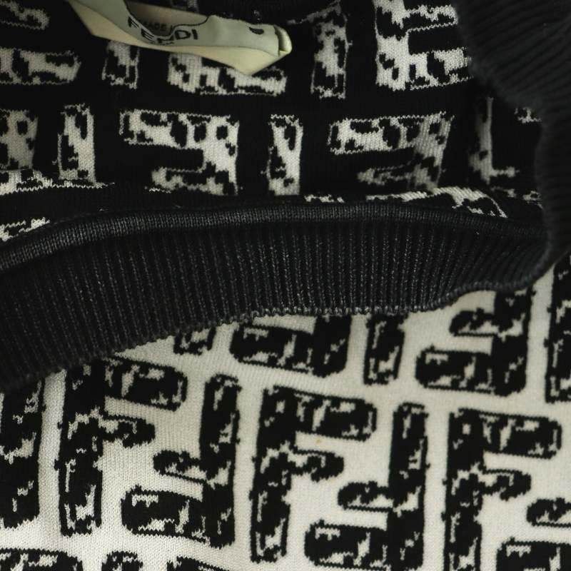 フェンディ FENDI FFロゴ ズッカ柄 ニット ハーフスリーブワンピース