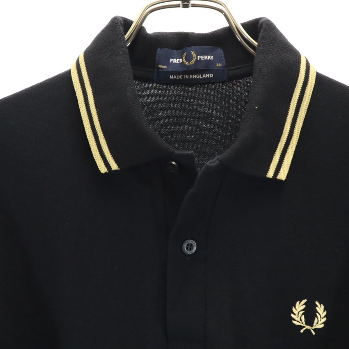 FRED PERRY ヴィンテージ 半袖 ポロシャツ ブラック イングランド製 61ClxJp7PRL._UY350_.jpg