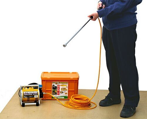 工進 100V電動噴霧器 MS-252C 20mスプレーホース＋鉄砲ノズル付 動噴 噴霧機