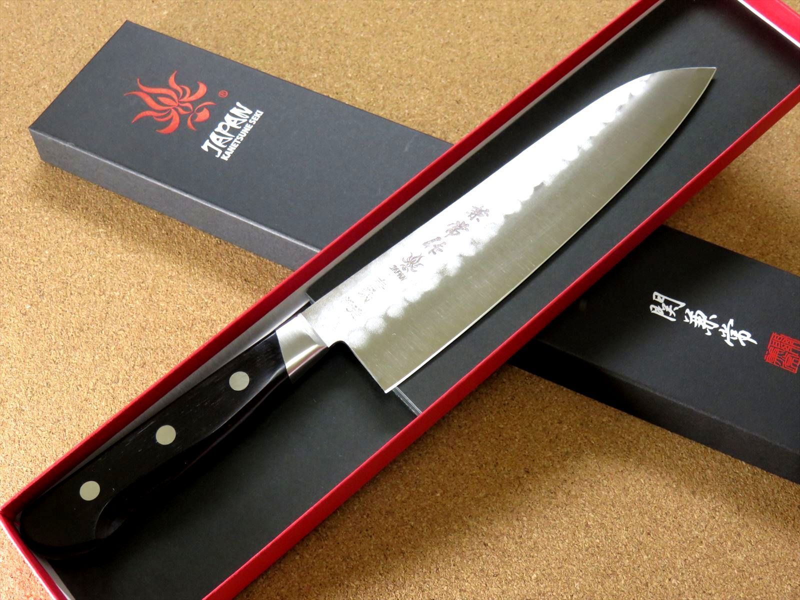 関の刃物 牛刀 20cm (200mm) 名匠 兼常作 鎚目 本割込 青紙