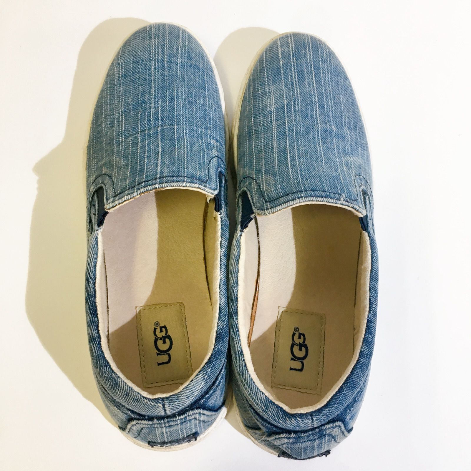 UGG W FIERCE WASHED DENIM スニーカー ネイビー 24cm