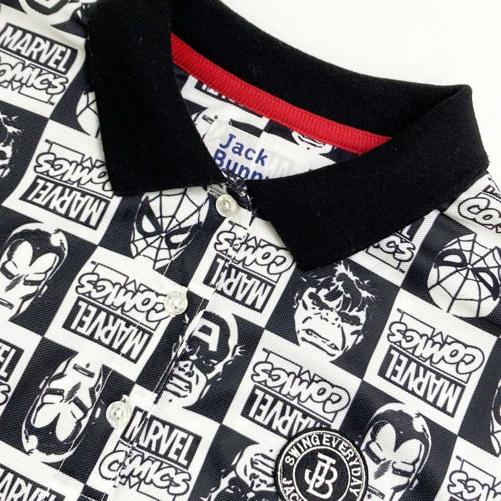 サイズ：2 Jack Bunny!! ポロシャツ コミック柄 総柄 カラフル ゴルフ