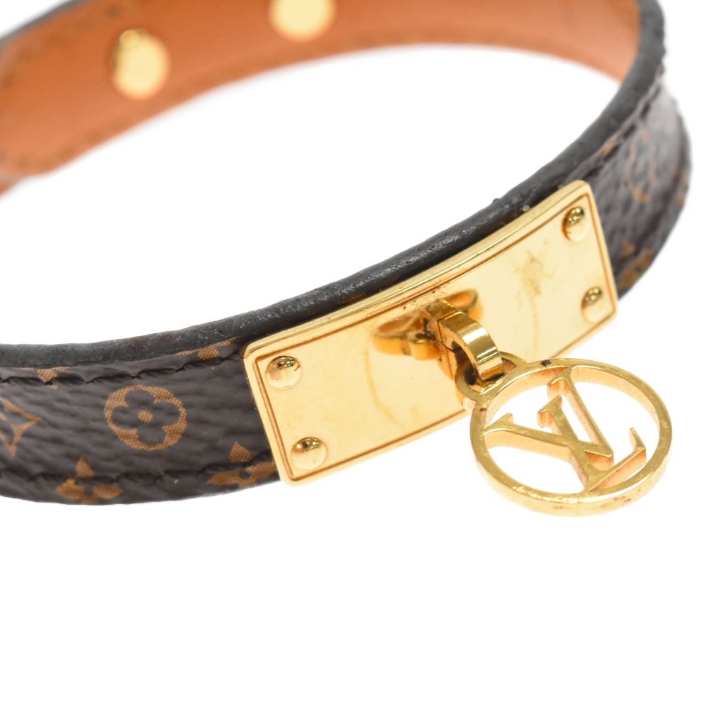 最終値下げ Louis Vuitton ブラウンレザーブレスレット ロゴマニア ルイヴィトンロゴマニアレザーブレス