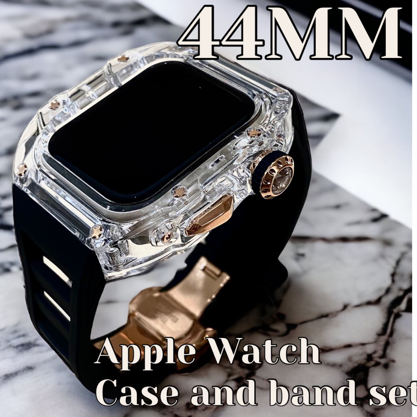 45mm AppleWatch バンド キラキラ AppleWatch カバー - 小物